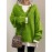 Women's Winter Warm Batwing Sweater - Loose Fit Long Sleeve Split Hem Tops, Casual Lazy Style Batwing Jackets for Fall & Winter Layering, Machine Washable Solid Color Blouses