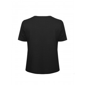 Fashionable Letter Cartoon Print Women'S Round Neck Pure T-Shirt, Simple Design, Comfortable And Breathable, Versatile Essential, Suitable for Daily Leisure, Showing Natural And Elegant Style, Local Delivery