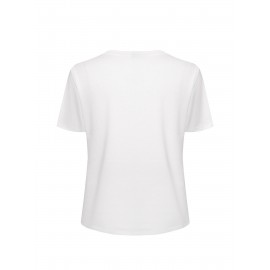 Fashionable Letter Cartoon Print Women'S Round Neck Pure T-Shirt, Simple Design, Comfortable And Breathable, Versatile Essential, Suitable for Daily Leisure, Showing Natural And Elegant Style, Local Delivery